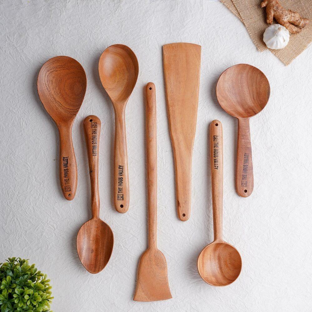 Set of  Wooden Serving Spoons